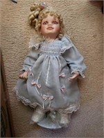 Porcelain Doll W/ Light Blue Dress, Numbered