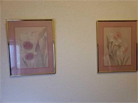 2pc Framed Orchid Decor
