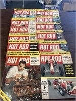 (13) 1956 Hot Rod Magazines