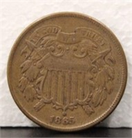 1865 U.S. TWO CENT PIECE