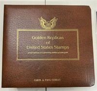 (41) 22KT GOLD REPLICAS OF U.S. STAMPS BOOK