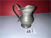 ANTIQUE PEWTER PITCHER