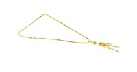 14K Gold , Diamond Peg Doll Necklace w Chain(Boy)
