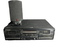 Pioneer Stereo Double Cassette Deck w/ Speaker