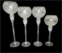 Set of 4 Tall Goblet Candle Holders