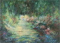 Impressionist Oil on Canvas Garden