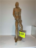 ARTISTS WOODEN FIGURE 16 IN TALL