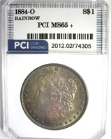 1884-O Morgan PCI MS65+ Rainbow