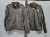 2 Black North Face Zip Up Jackets- Size XL