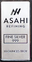 10 troy oz Asahi Refining silver bar