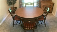 Dinning Room table 3 Straight Chairs, 1 Captains,