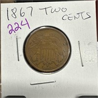 1867 2 CENT PIECE