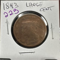 1843 LARGE CENT COIN