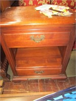 Solid Cherry Treasure House Night Stand w/2 Drawer