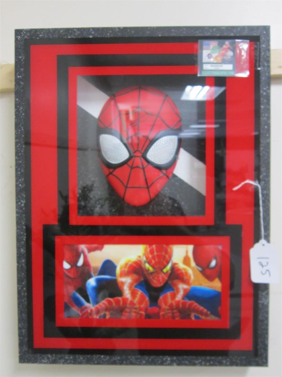 FRAMED SPIDERMAN MASK-SHAMEIK MOORE-SIGN,CERT