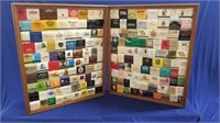 (2) MATCHBOOK WALL MOUNTED DISPLAYS, FILLED WITH