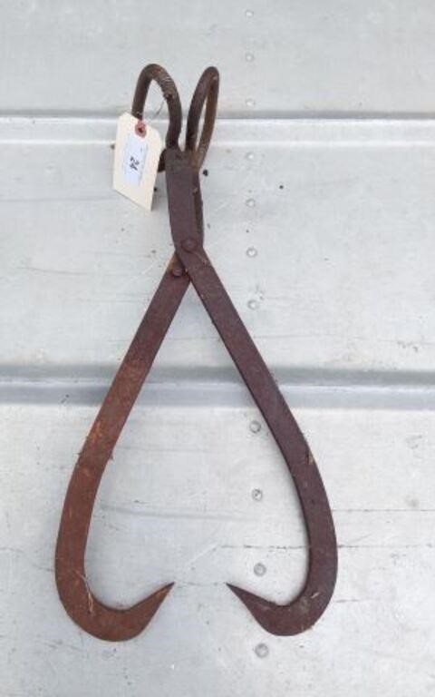 VINTAGE ICE- LOG TONGS