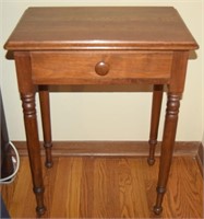 Antique Single Drawered Night Stand Table 23wx