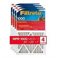 Filtrete 20x25x1 Air Filter  MPR 1000  4 Pack