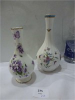 2 Bud Vases Tallest 7.5" - Spode & Aynsley