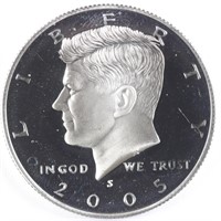 2005-S 90% Silver Proof Kennedy Half Dollar