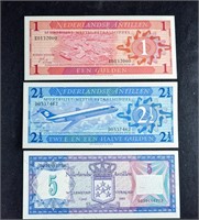 1 + 2 1/2 +  5 NETHERLANDS BANK NOTES BILLS