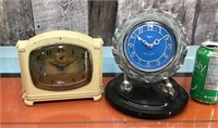 Pair of vtg. clocks - parts/repair