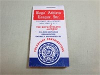 Boys Athletic League Vintage Stamp Book