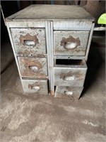 Primitive 6 drawer chest