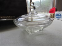 Vintage Serving Tray and Capri Glass Candy Dish