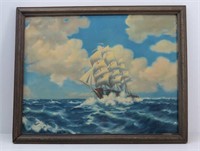 Clipper Ship Print-Artist R. Atkinson Fox