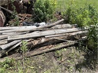 2 Stacks of Long Wood Scrap Pieces (Weathered)