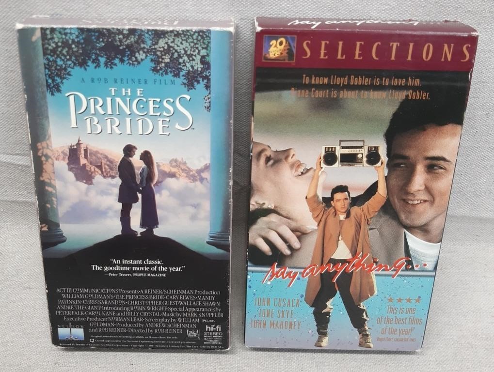 C12) 2 Romance VHS Movies Tapes The Princess Bride