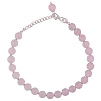 Sterling Silver Rose Quartz Bead Bracelet