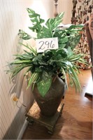 Pedestal, Floor Vase and Greenery