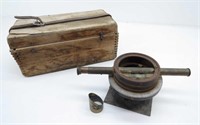 Antique Surveyor's Level in Wood Box