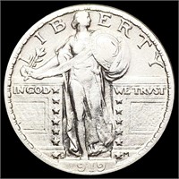 1919-S Standing Liberty Quarter NEARLY