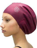 (Size: L - Burgundy) SOUL CAP – Swimming Cap for