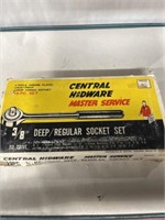 Central Hardware 3/8” deep/regular socket set
