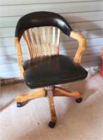 Solid wood Desk Chair on wheels
