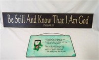 Psalms 46:10 Wall Hanging Décor - Hand Made Glass