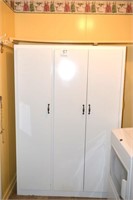 Large Wooden Storage Cabinet Two Double Doors