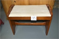 Small Wooden Bench w/Upholstered Seat 20.5" T X