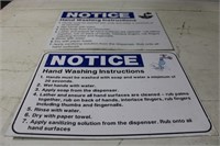 2 Metal Handwashing Instruction Signs 14x10