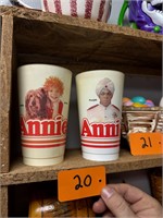 Pair of Vintage Annie Cups