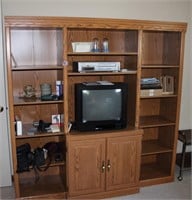 Entertainment Center with TV and DVD/VCR Combo