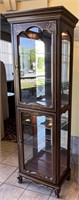 Jasper 2 Door Curio Cabinet w/ Mirror & Lights