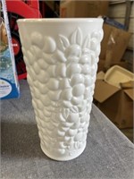 Vintage White Milk Glass Vase by Indiana Glass