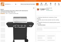 SM4144  Nexgrill 4-Burner Gas Grill Black Stainle