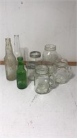 Glass jars,mugs bottles